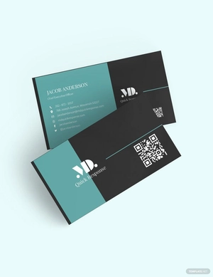 Quick Response Business Card Design Template