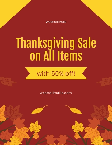 Free Thanksgiving Sale Flyer Template to Edit Online