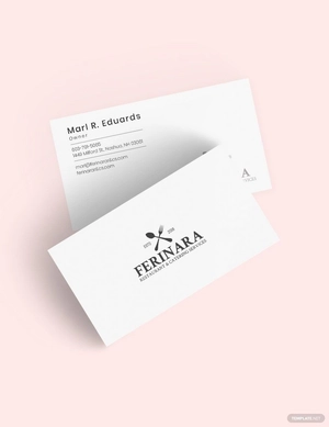 Restaurant Business Card Template Restaurant Business Card Template