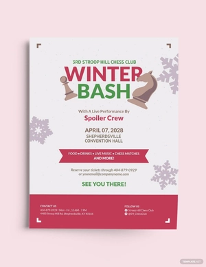 Annual Winter Bash Flyer Template