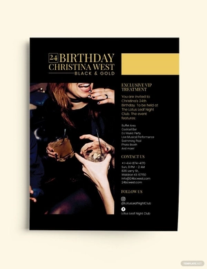 Birthday VIP Flyer Template