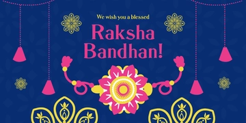 Free Raksha Bandhan Wishes Banner Template to Edit Online