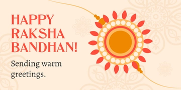 Free Raksha Bandhan Greetings Banner Template to Edit Online
