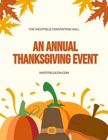 Free Thanksgiving Event Flyer Template to Edit Online