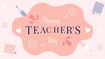 Free Teacher's Day Greeting Background Template to Edit Online