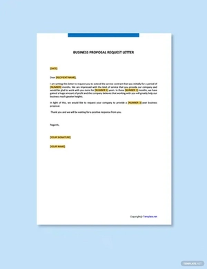 Business Proposal Request Letter Template