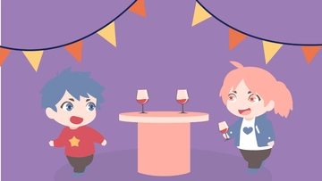Free Anime Party Background Template to Edit Online