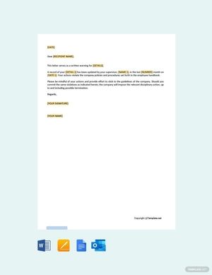 Company Warning Letter Template