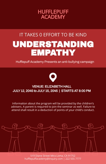 Free Anti-bullying Poster For School Template to Edit Online