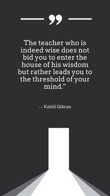 Kahlil Gibran: Guiding to the Threshold of Your Mind Quote
