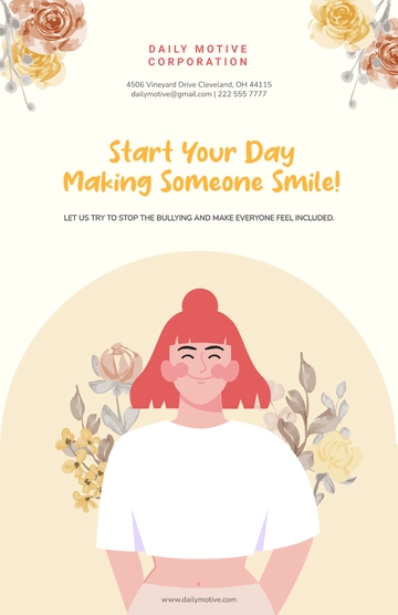 Free Anti-bullying Day Poster Template to Edit Online