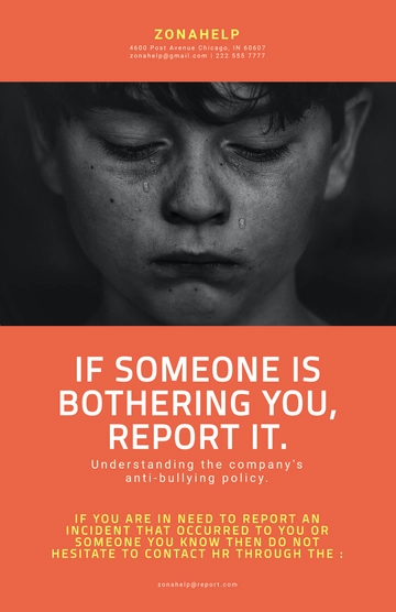 Free Anti-bullying Campaign Poster Template to Edit Online