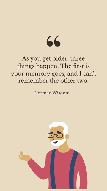 Free Norman Wisdom Memory Loss Quote Template to Edit Online