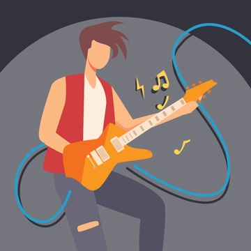 Free Rock Music Clipart Template to Edit Online