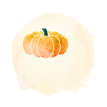 Free Watercolor Pumpkin Clipart Template to Edit Online
