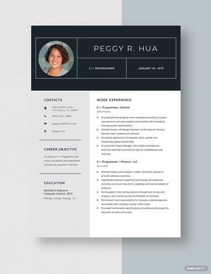 C++ Programmer Resume
