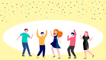 Free Cartoon Party Background Template to Edit Online