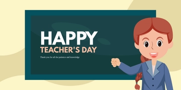 Free Cartoon Teachers Day Banner Template to Edit Online Free Cartoon Teachers Day Banner Template to Edit Online