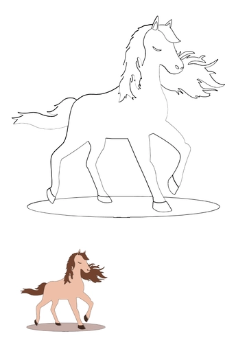 Free Elegant Horse Coloring Page Template to Edit Online