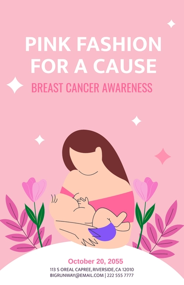 Free Breast Cancer Awareness Poster Template to Edit Online