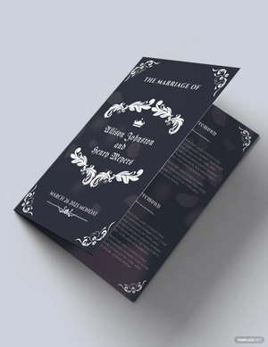 Wedding Bifold Brochure Template