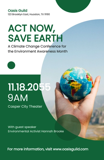 Free Environmental Awareness Poster Template to Edit Online
