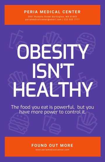 Free Obesity Awareness Poster Template to Edit Online