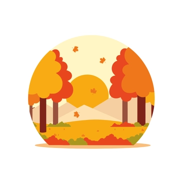 Free Sunset Autumn Clipart Template to Edit Online
