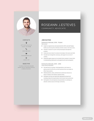Community Advocate Resume