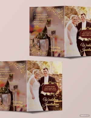 Wedding Invitation Bifold Brochure Template