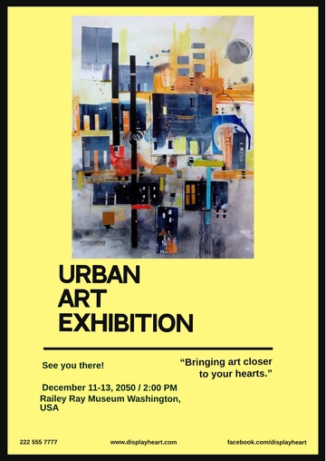 Free Urban Art Exhibition Flyer Template to Edit Online