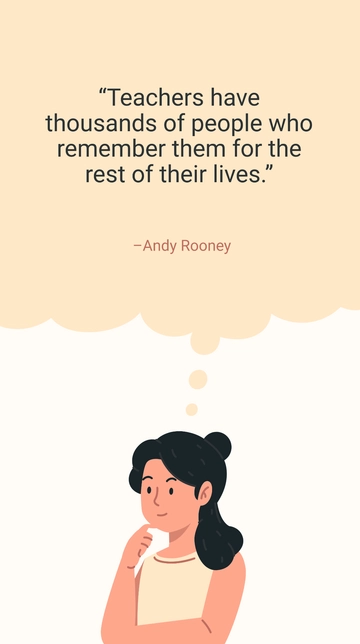 Free Teachers Impact Thousands: Andy Rooney Quote Template to Edit Online