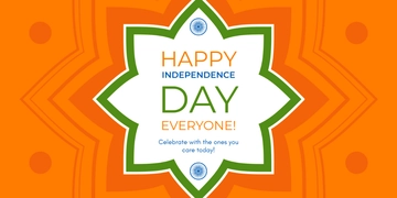 Free Happy India Independence Day Banner Template to Edit Online