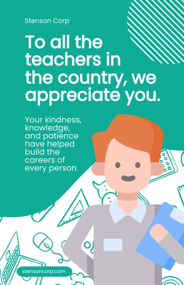 Free Teacher Appreciation Poster Template to Edit Online