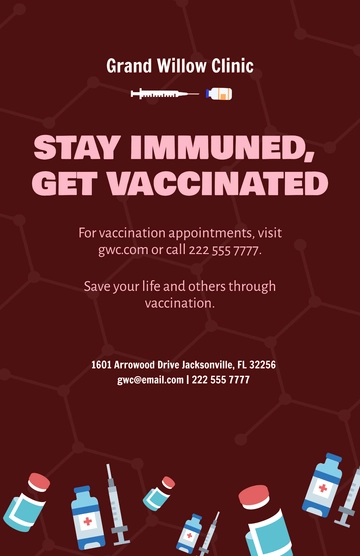 Free Vaccine Awareness Poster Template to Edit Online