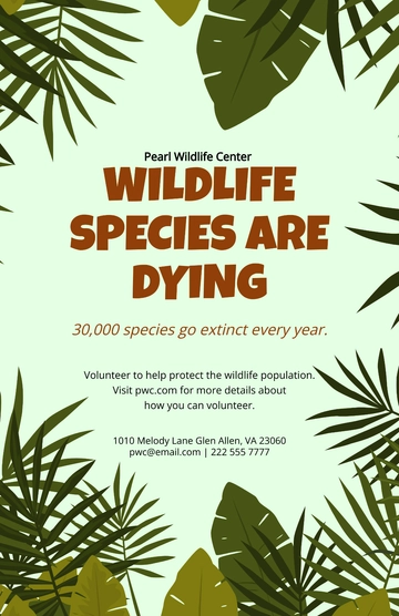 Free Wildlife Awareness Poster Template to Edit Online