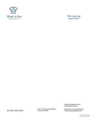 Laundry Letterhead Template Laundry Letterhead Template