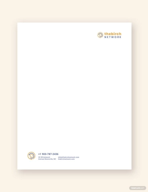 Letterheads Blue and Orange Template