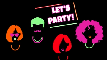 Free Black Light Party Background Template to Edit Online
