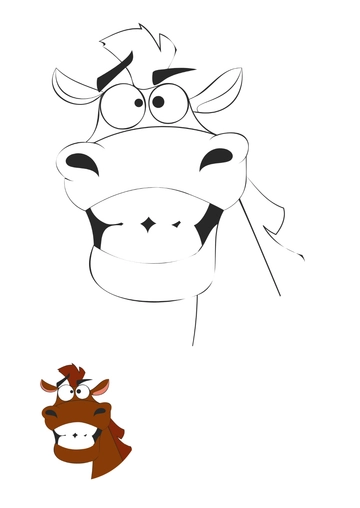 Free Funny Horse Coloring Page Template to Edit Online