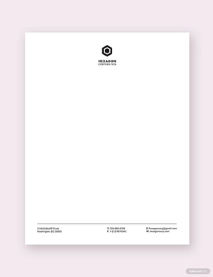 Minimal Small Business Letterhead Template