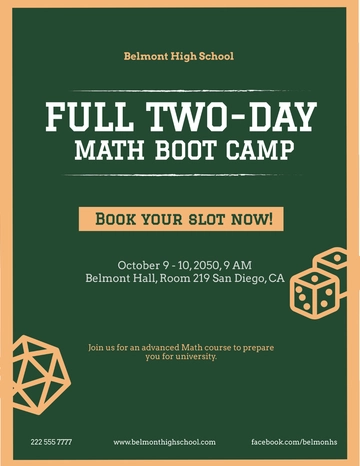Free School Boot Camp Flyer Template to Edit Online