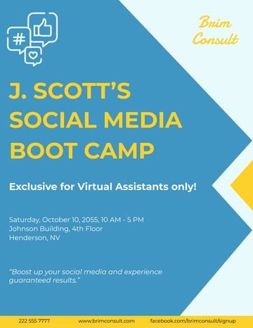 Free Business Boot Camp Flyer Template to Edit Online