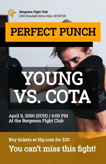 Free Girl Boxing Poster Template to Edit Online