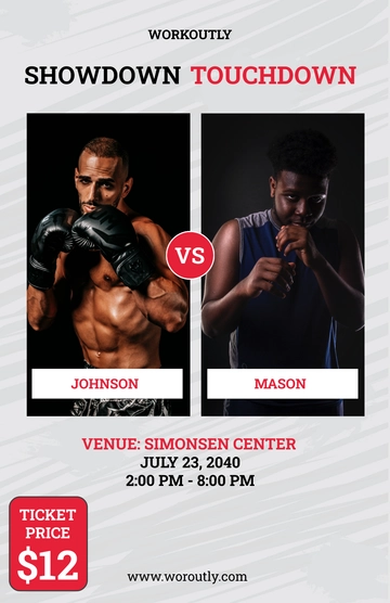 Free Fight Night Boxing Poster Template to Edit Online