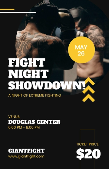 Free Boxing Event Poster Template to Edit Online