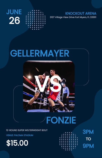 Free Creative Boxing Poster Template to Edit Online