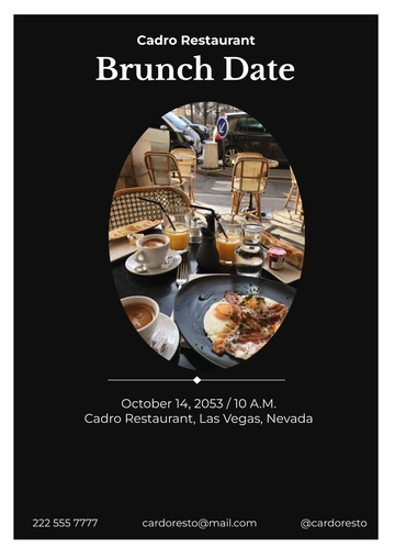 Free Restaurant Brunch Flyer Template to Edit Online