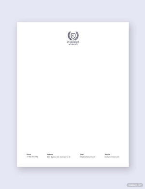 School Letterhead Template
