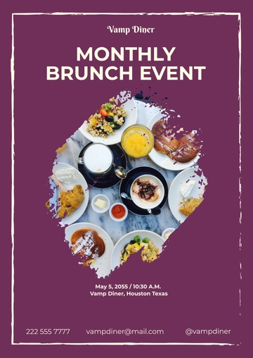 Free Brunch Event Flyer Template to Edit Online